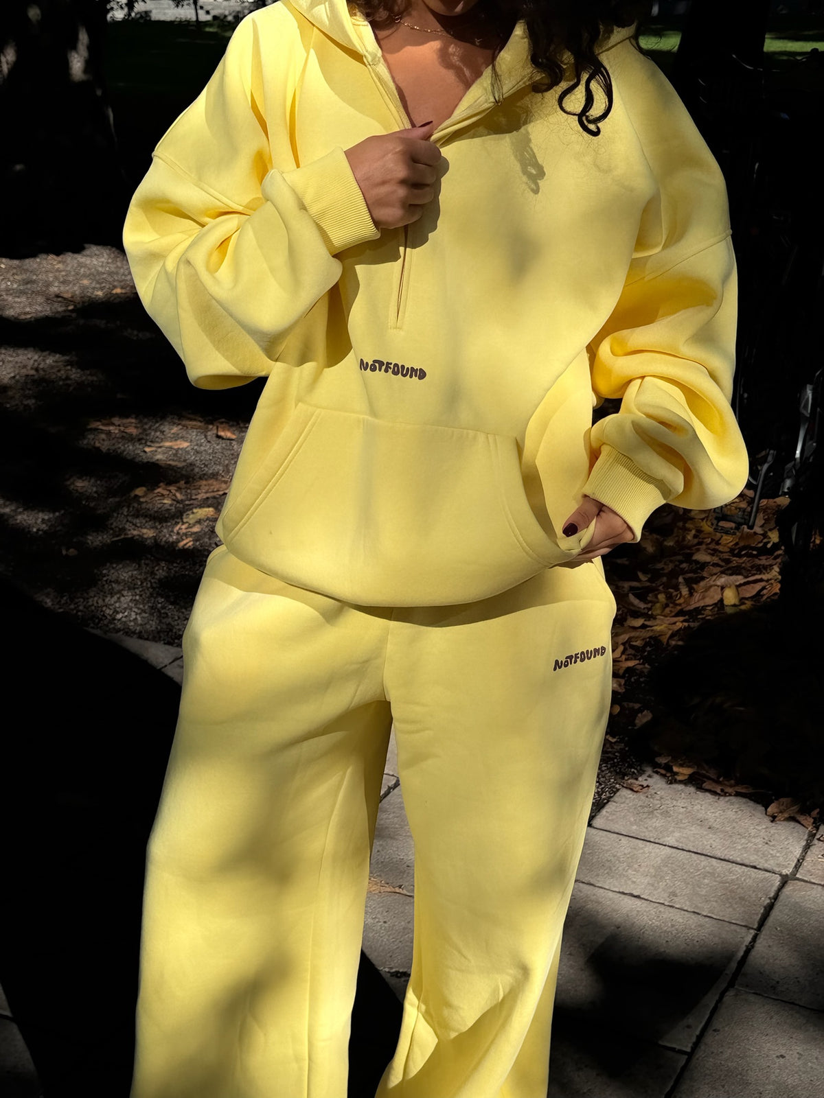 Quarter Zip Hoodie - Butter Yellow - yellow quarter zip lifestyle