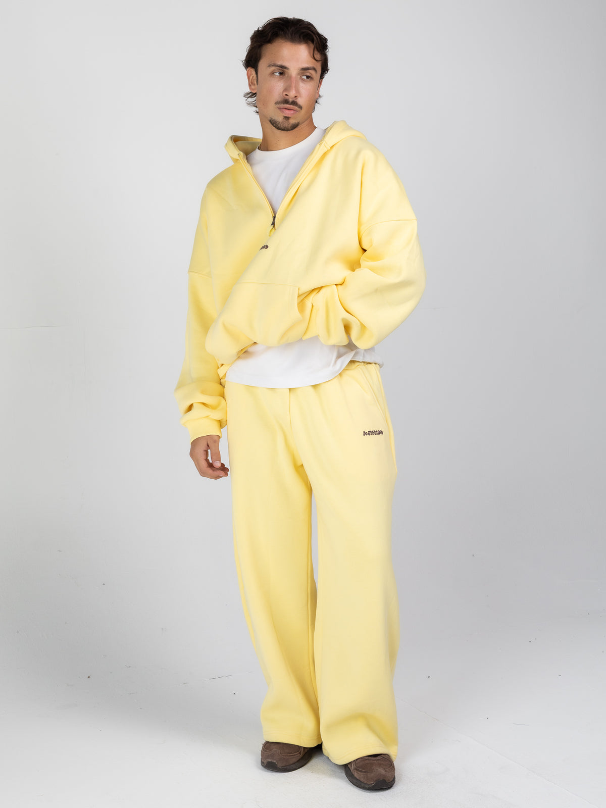 Quarter Zip Hoodie - Butter Yellow - yellow quarter zip studio outfit