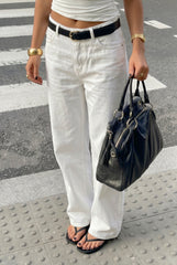 WHITE BAGGY JEANS