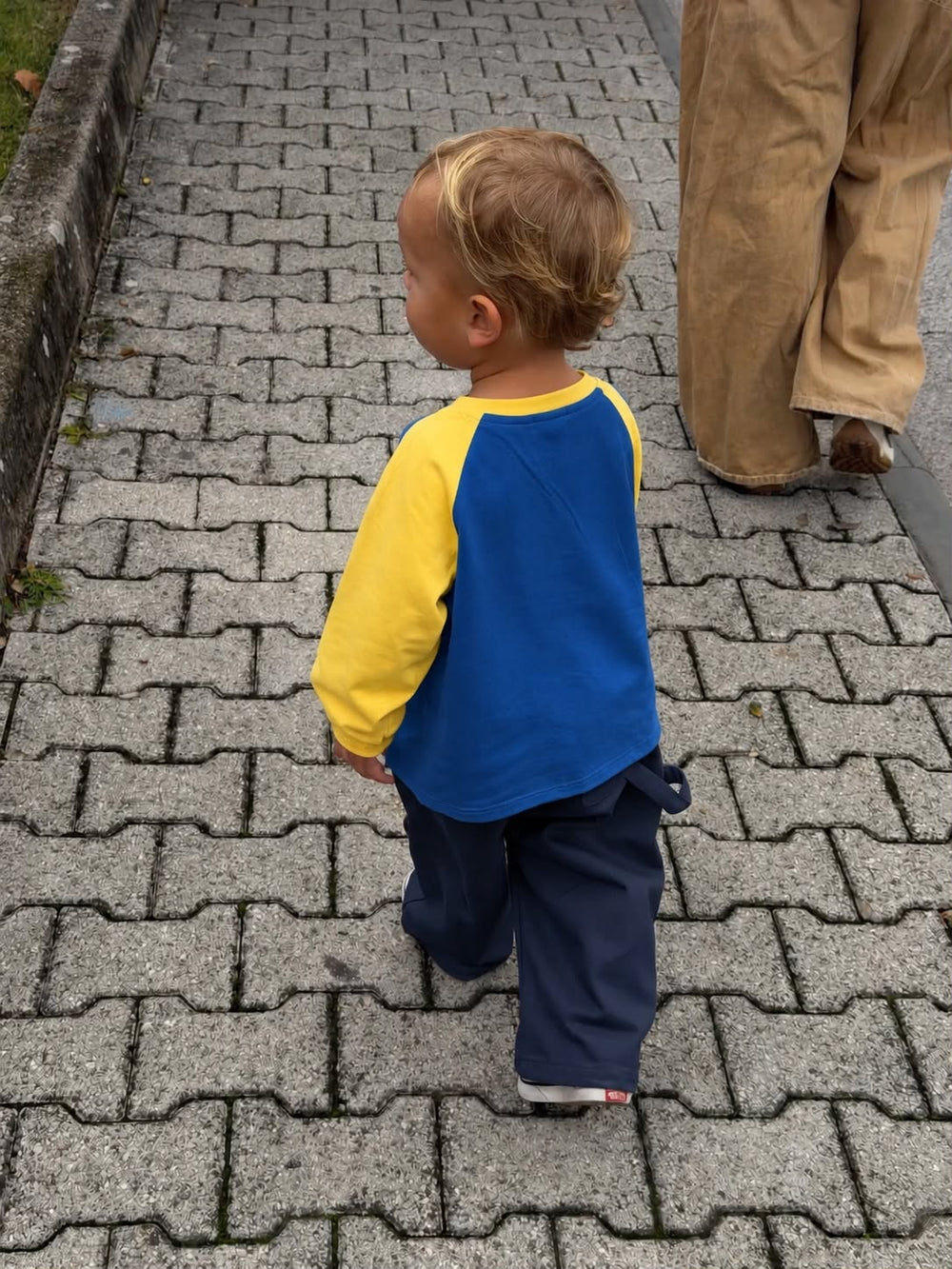 MINI LONG SLEEVE T-SHIRT - BLUE/YELLOW