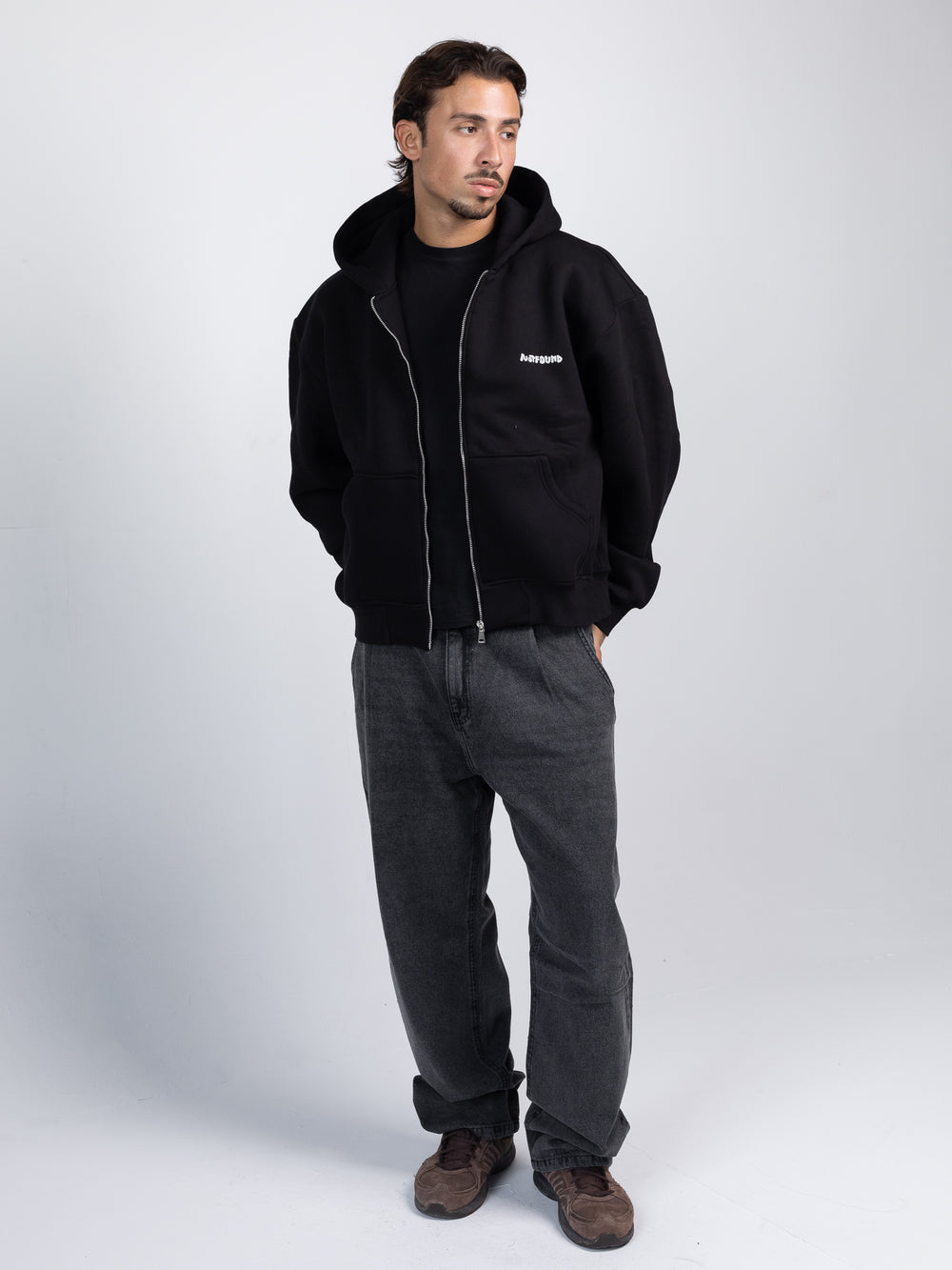 BAGGY DENIM - DARK GREY