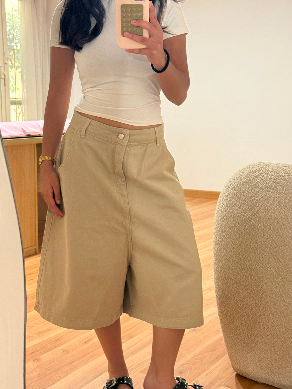 BEIGE JORTS