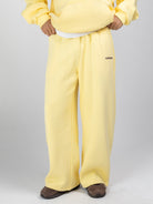 Wide Leg Sweats - Yellow - yellow wide leg sweats studio
