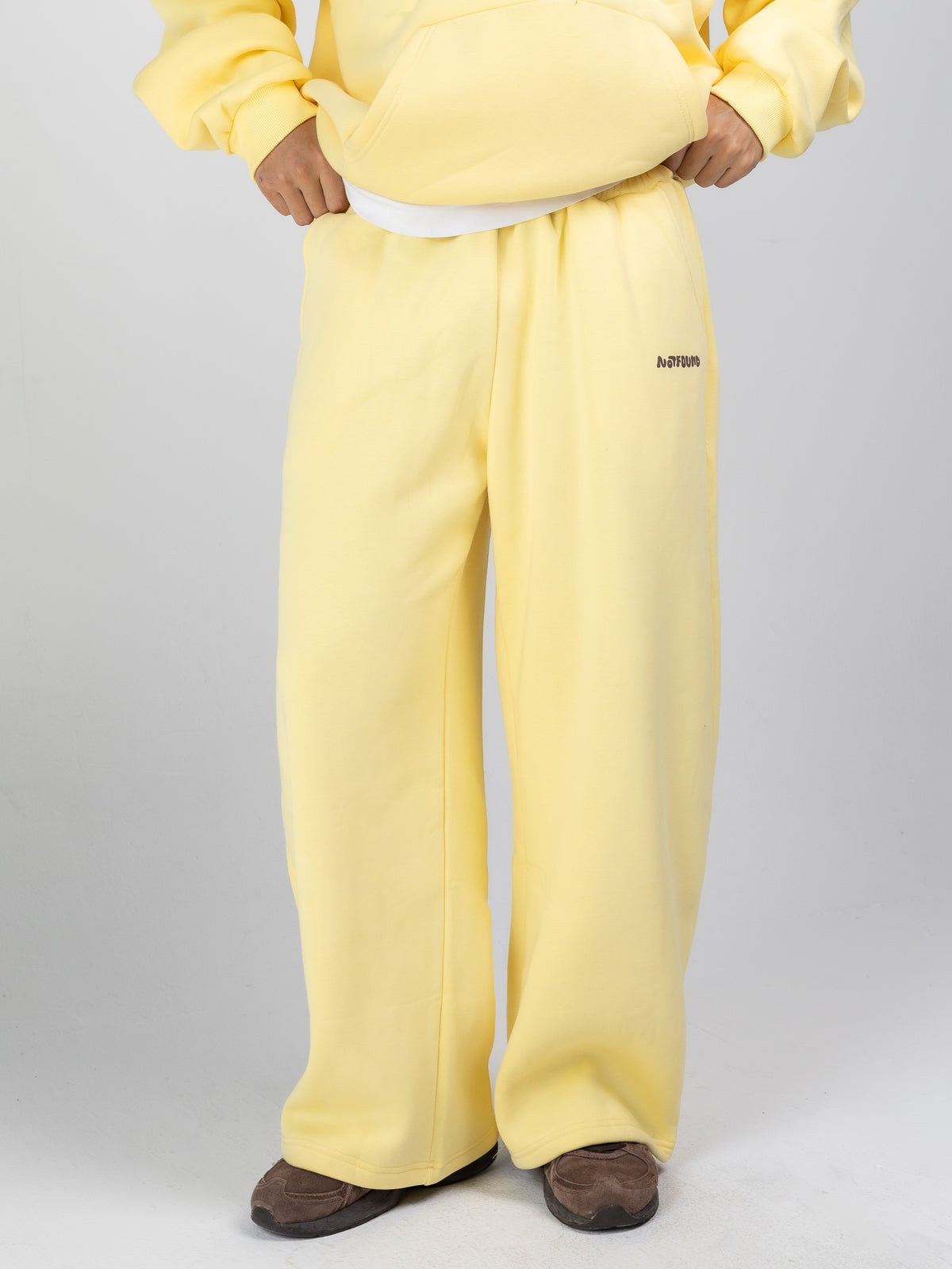 Wide Leg Sweats - Yellow - yellow wide leg sweats studio
