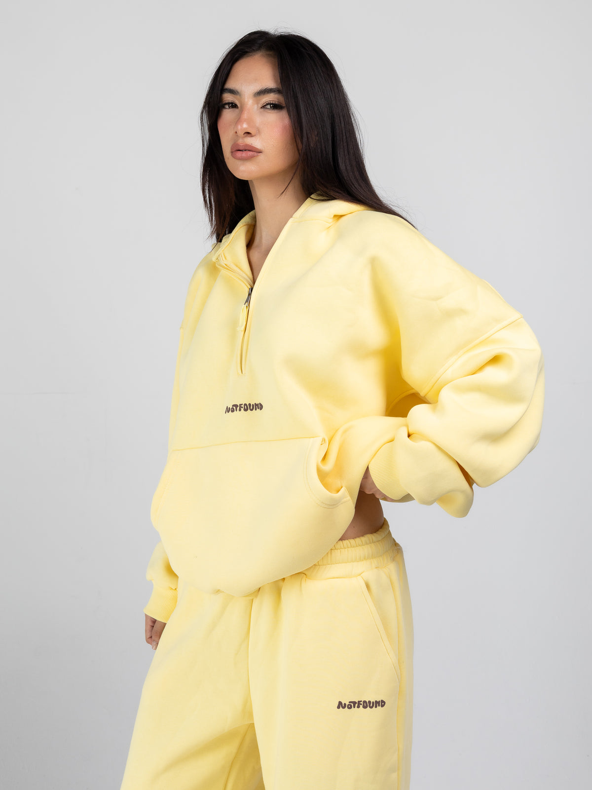 Quarter Zip Hoodie - Butter Yellow - yellow quarter zip studio