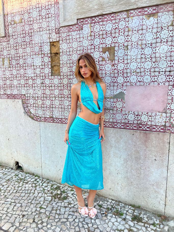 SEQUIN LONG SKIRT