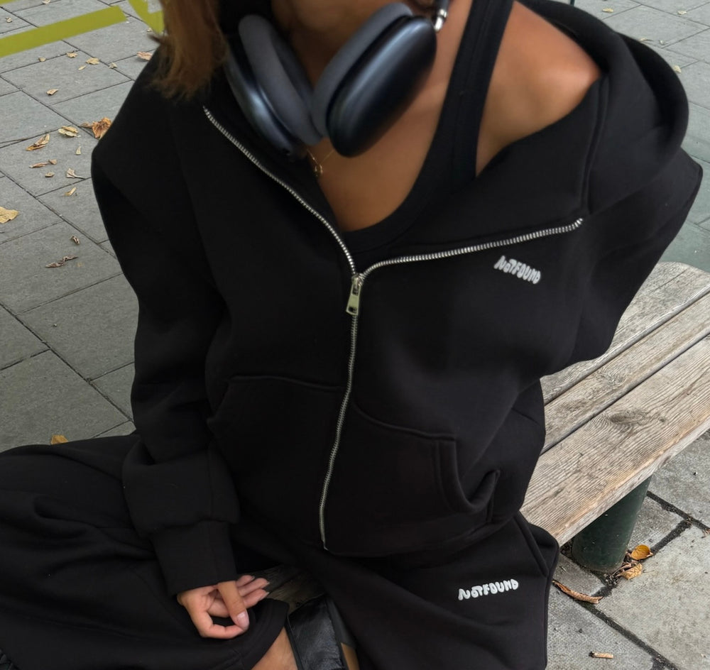SWEAT JACKET - BLACK