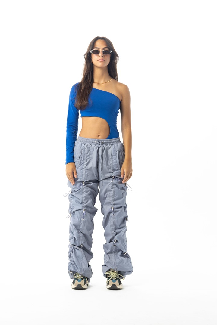 blue cutout bodysuit 