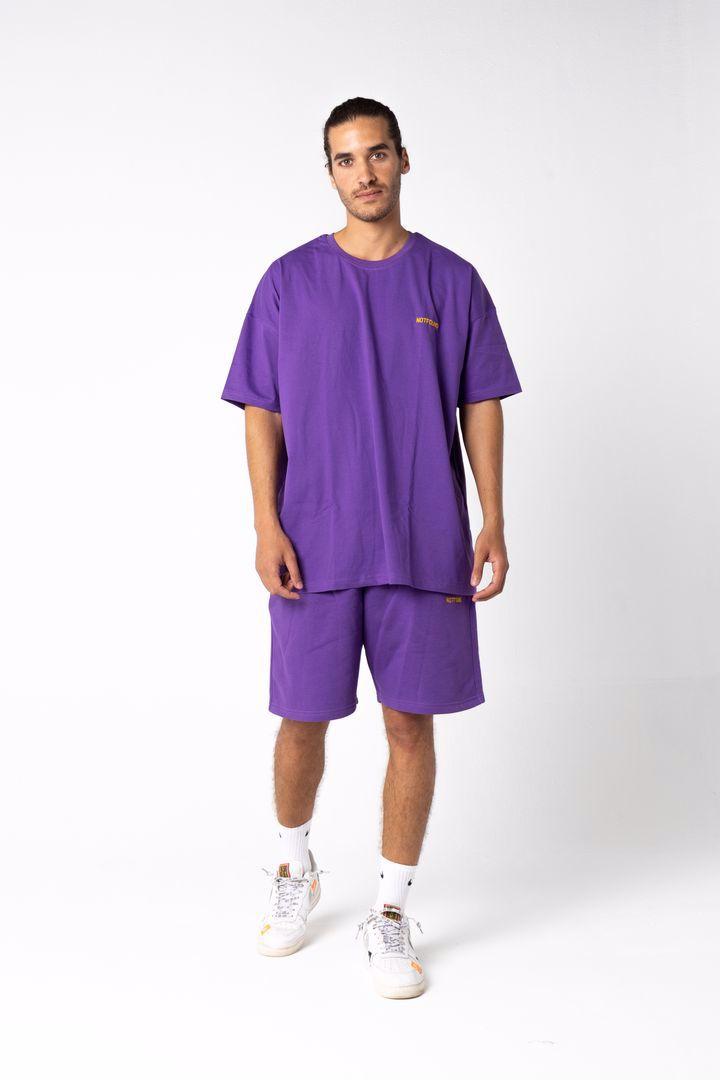 violet long shorts
