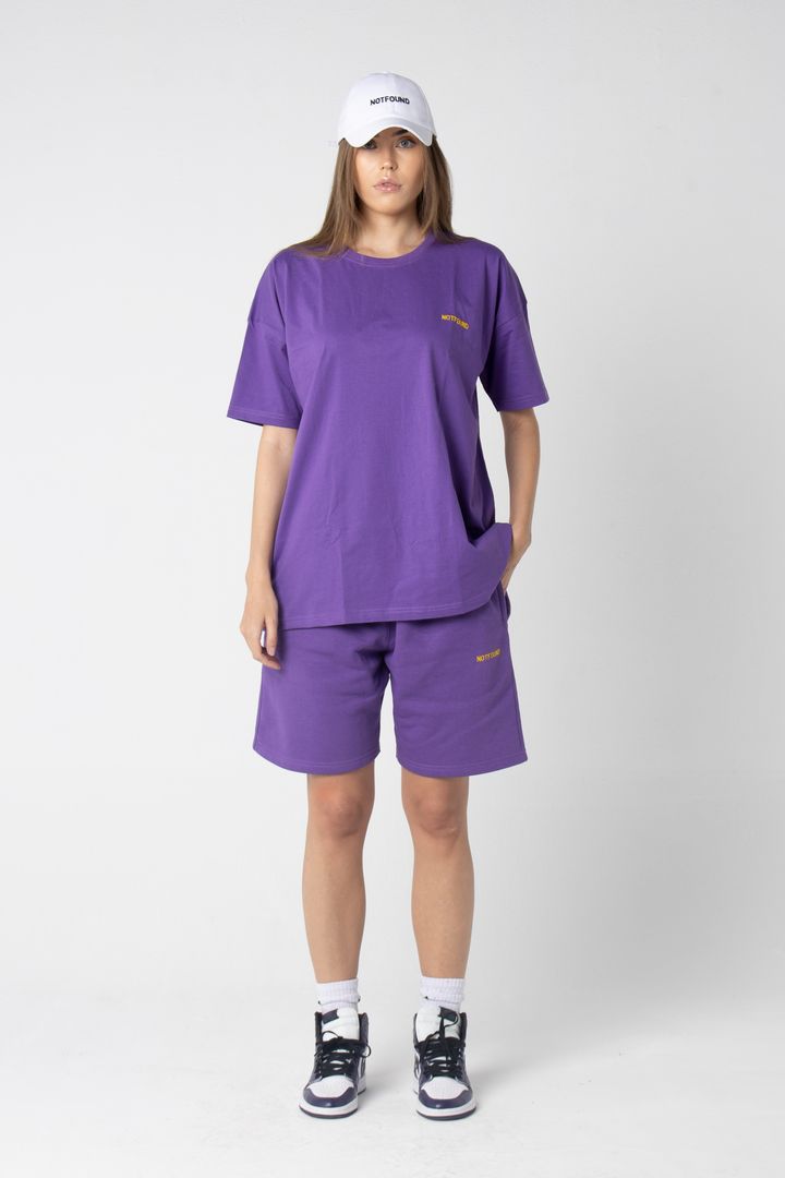 violet long shorts