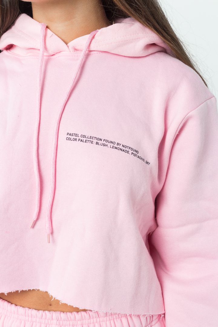 blush Cropped Hoodie