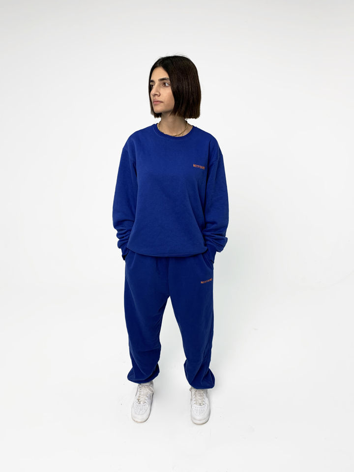royal blue sweatshirt