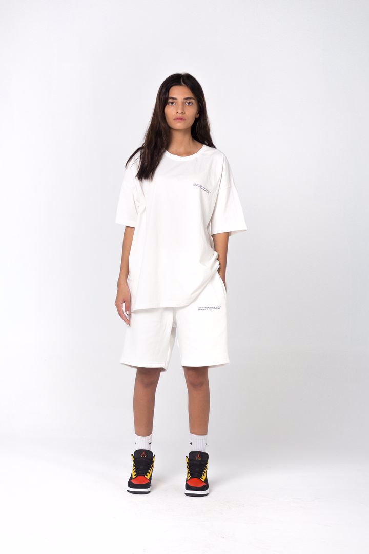 off-white long shorts