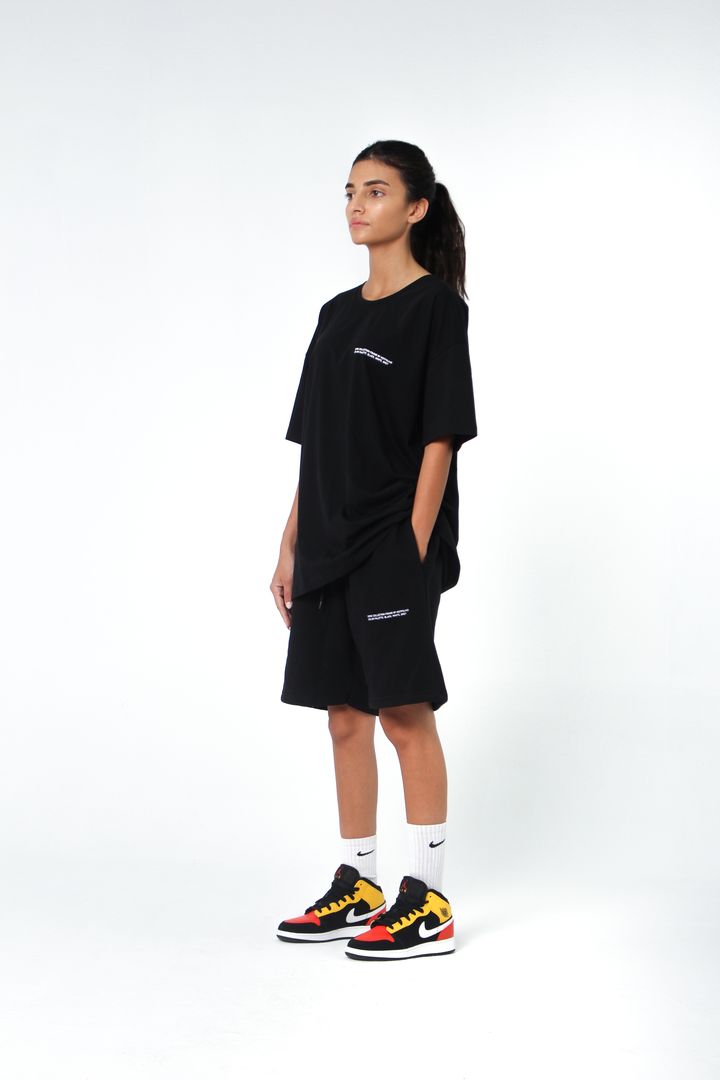 black Oversized Tee