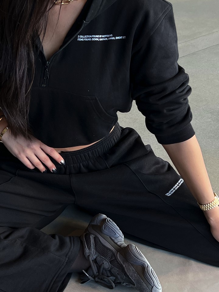 z wide leg sweats - black 